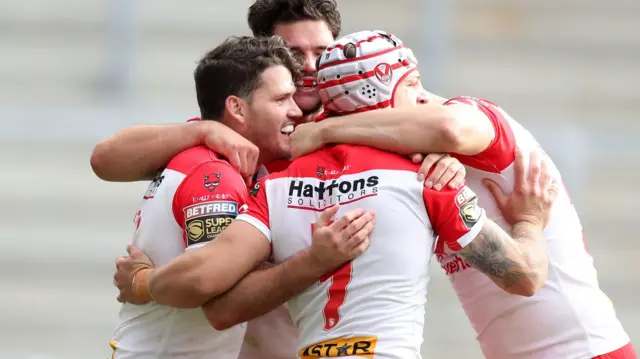 St Helens celebrate