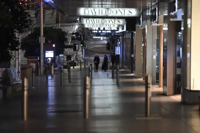 Empty streets in Melbourne