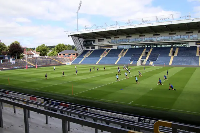 Leeds Rhinos train at Headingley