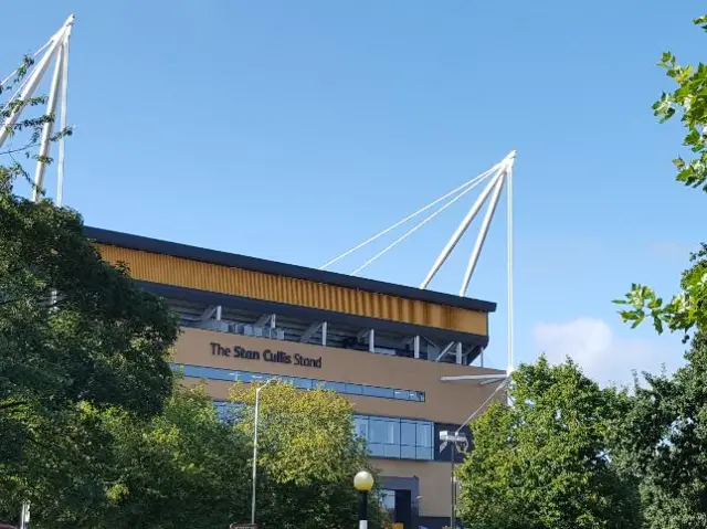 A blue sky over the Molineux