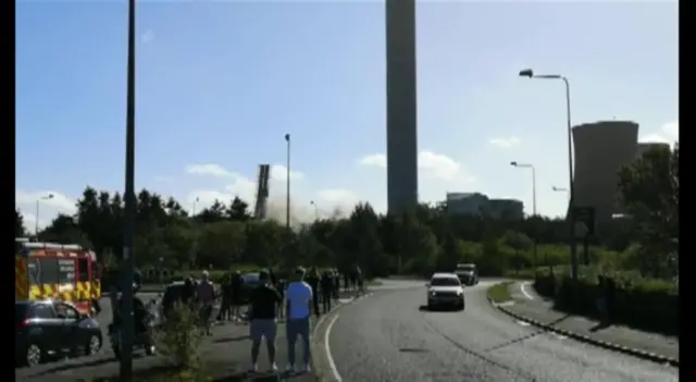 The explosion at the power station