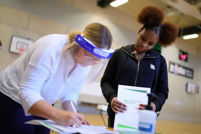 GCSE results day at Ark Evelyn Grace Academy, London