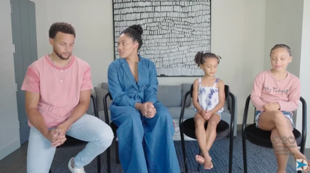 Steph Curry, wife Ayesha Curry, and their kids