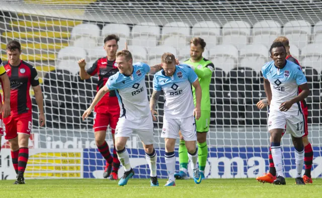 Michael Gardyne 's shot took two deflections on its way in for County's equaliser