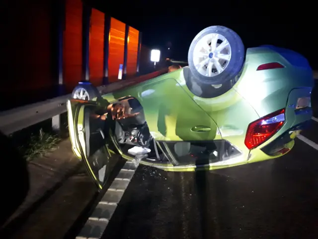 Car overturned