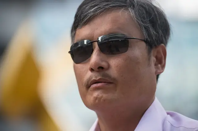 Chinese dissident Chen Guangcheng speaks to AFP during an interview in Bethesda, Maryland, on July 13, 2017