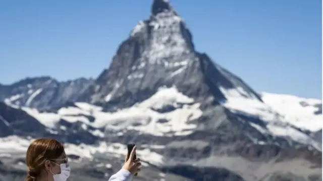 Tourist in Switzerland