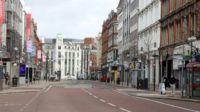 Empty streets during lockdown