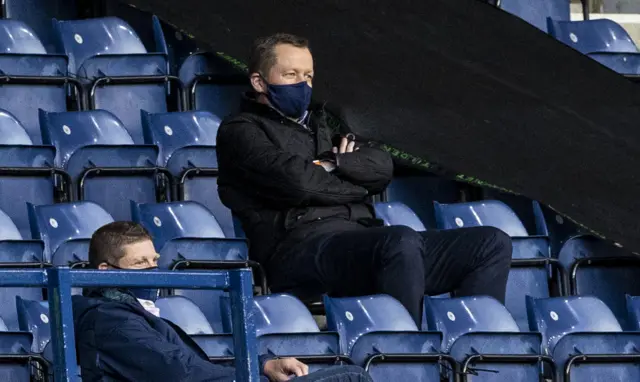 Scotland's national clinical director Professor Jason Leitch watches on at Murrayfield