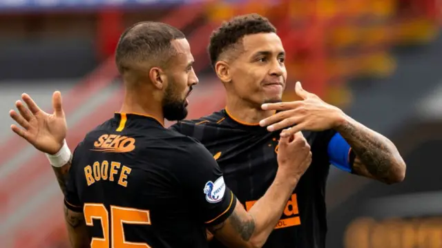 Rangers' Kemar Roofe and James Tavernier celebrate