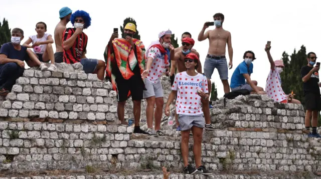 Fans on Tour de France stage one