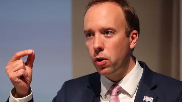 Health Secretary Matt Hancock delivers a speech on the future of the NHS at the Royal College of Physicians in central London.