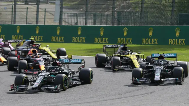 Hamilton leads the Belgian Grand Prix