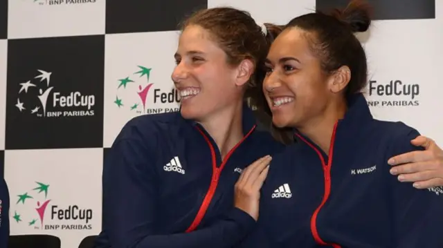 Johanna Konta and Heather Watson