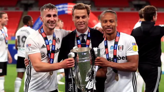 Scott Parker with the play-off trophy