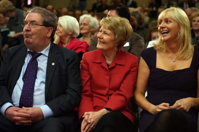 John and Pat Hume with Miriam O'Callaghan