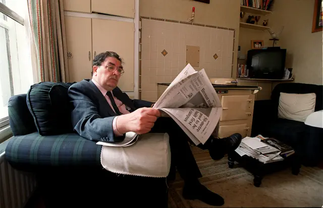 John Hume relaxing at home