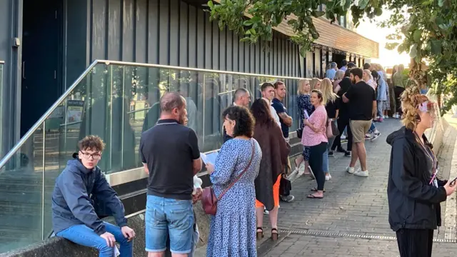 Queue outside Lincoln restaurant