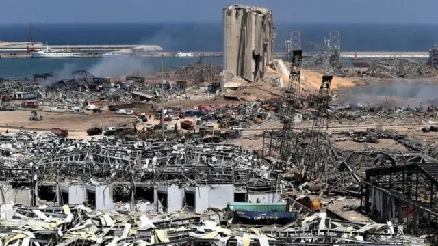 Site of Beirut explosion