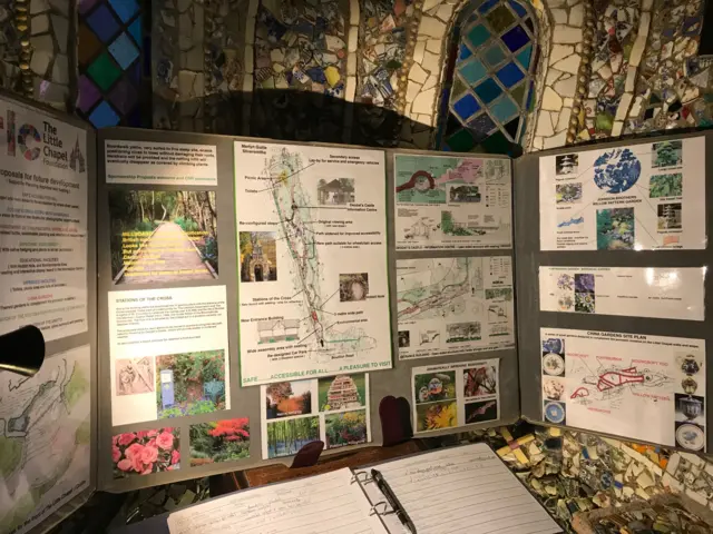 Plans on display in Little Chapel