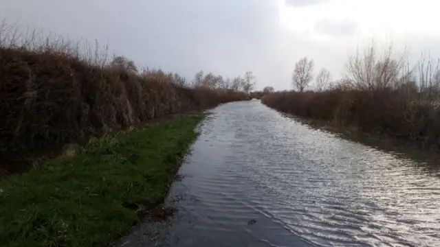 Flooded road