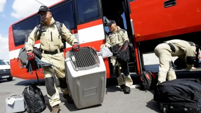 A search and rescue team from the Czech Republic