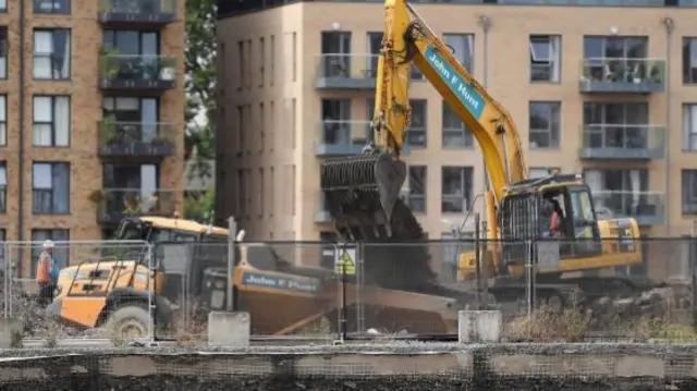 Work on a building site