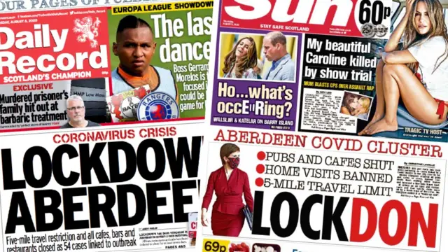 Front pages 6 August