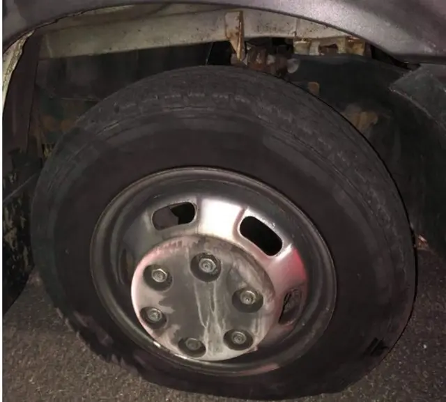 Van flat tyre