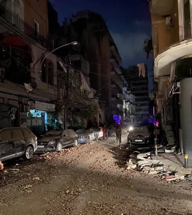 Beirut's Armenia street after the explosion on 4 August 2020