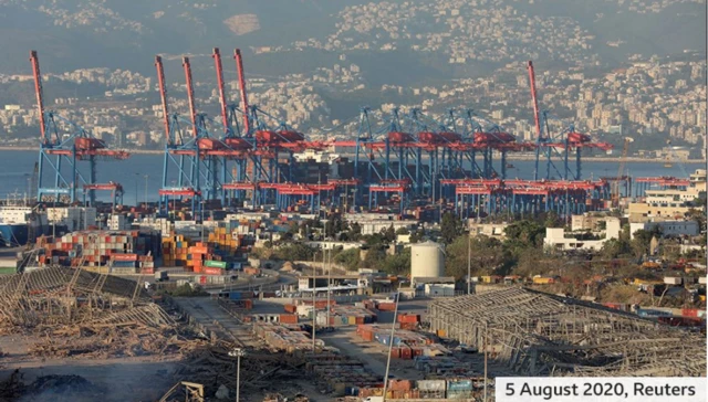 Beirut city port. Photo: 5 August 2020