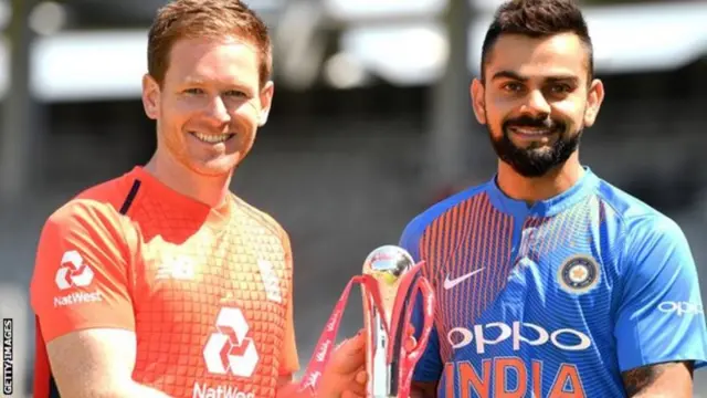 Eoin Morgan and Virat Kohli