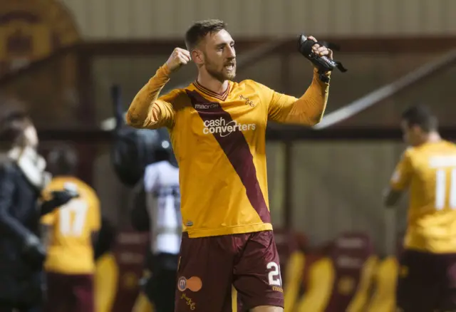 Louis Moult scored for Motherwell on Dundee United's last visit to Fir Park