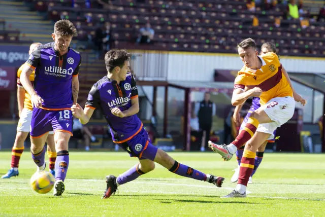 David Turnbull has a go for Motherwell