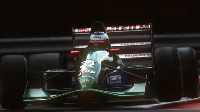 Michael Schumacher drives for Jordan in 1991