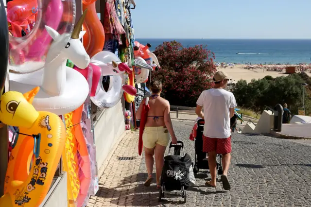 Holidaymakers in the Algarve