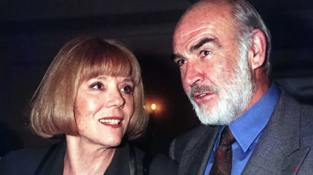 Dame Diana Rigg and Sean Connery