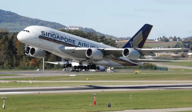 A Singapore Airlines plane