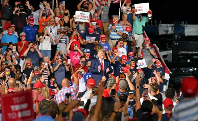 President Trump holds a campaign rally in Winston-Salem on September 8, 2020