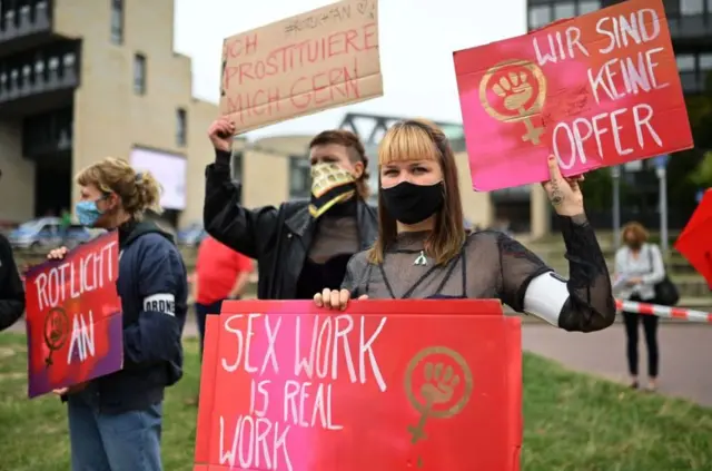 Düsseldorf sex workers protest, Aug 2020