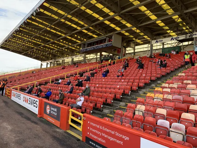 Fans inside Pittodrie