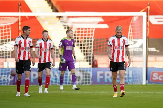 Sheffield United look disappointed