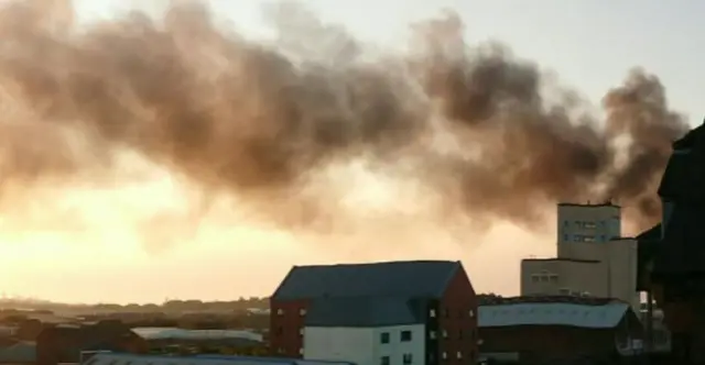 Smoke across Hull sky