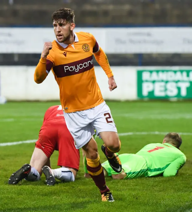 Callum Lang fires Motherwell in front