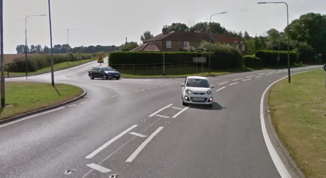 The area of the crash in Driffield