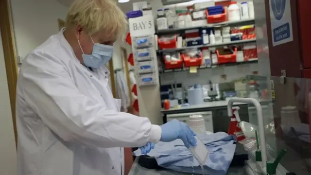 Boris Johnson at the Jenner Institute