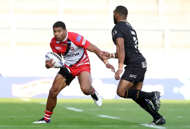 Kallum Watkins in action for Salford