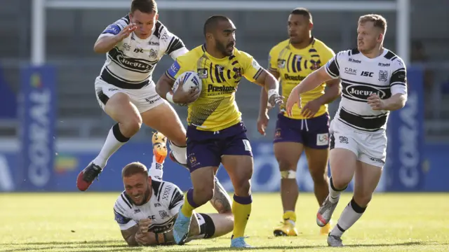 Wigan Warriors' Thomas Leuluai in action