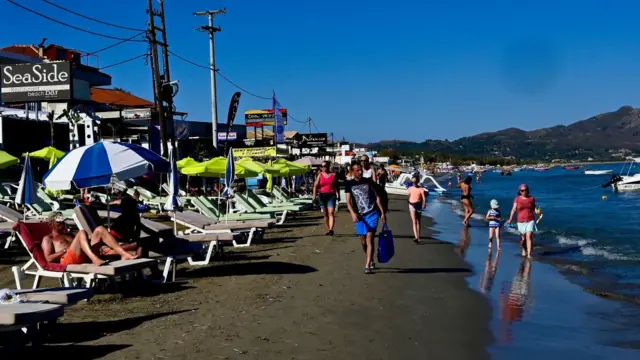 A beach in Zakynthos