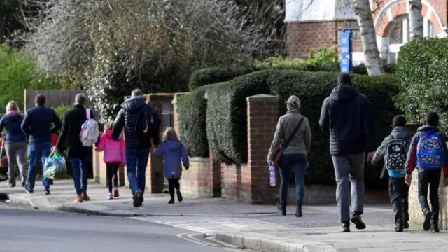 Children on the way to school